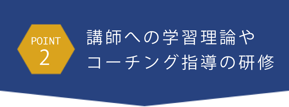 point2講師への学習理論やコーチング指導の研修